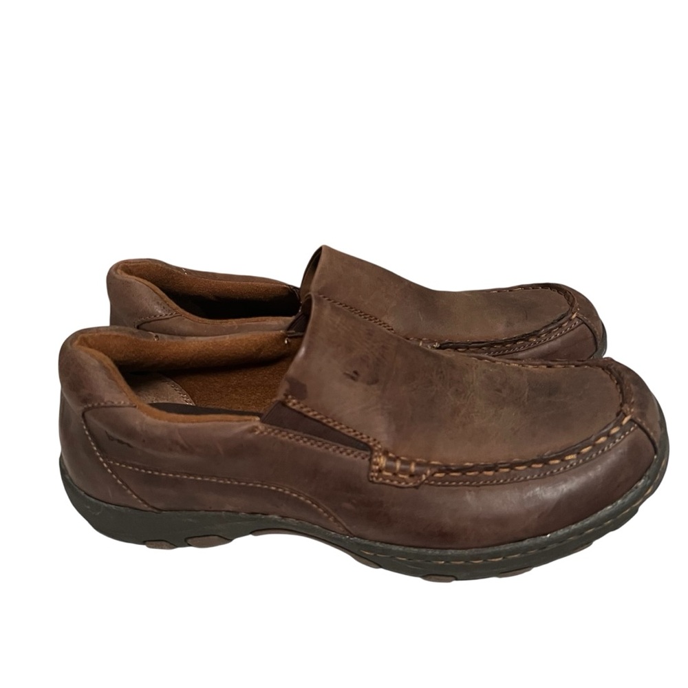 Born BOC Mens Eric Loafer Size 13M Brown Leather Moc Toe Slip On Shoe Casual